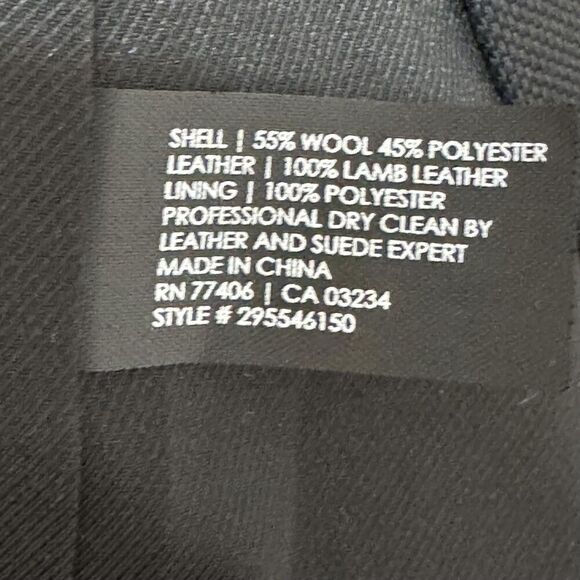 Club Monaco Blazer Womens 8 Black Wool Blend Lamb Leather Collar Tuxedo Jacket - Picture 6 of 7